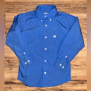 Kids Cinch Long Sleeve Western Cowboy Button Up Shirt XS(4/5) - runs big.